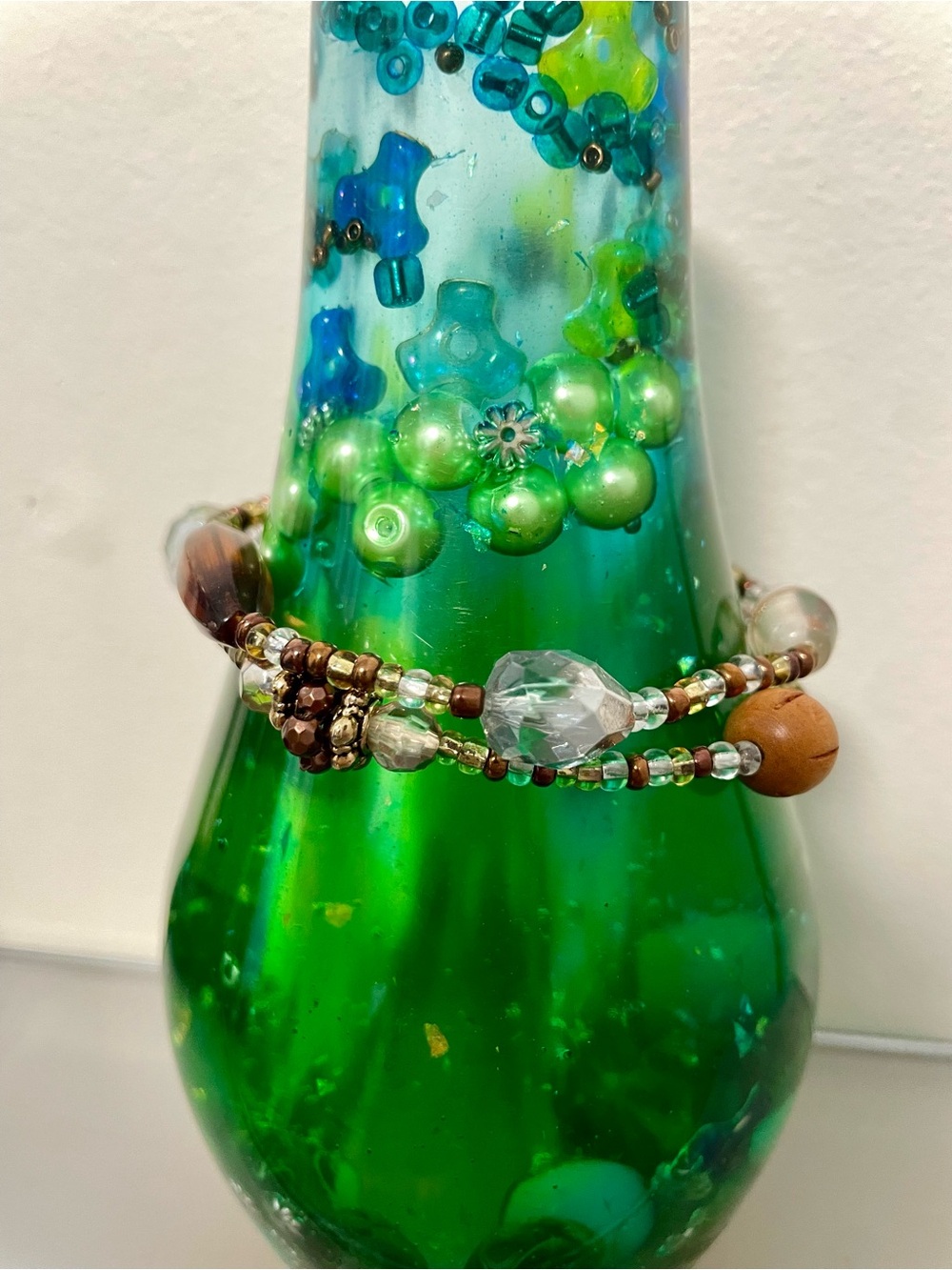 Beaded Layered Bracelet in Neutral colors